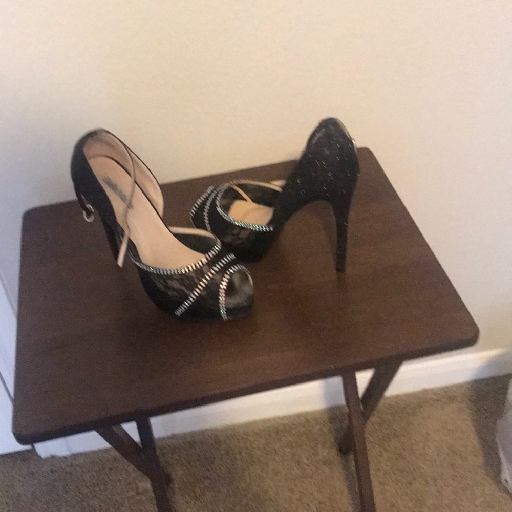Bella Maria Black Lace Dressy size 9 Heels